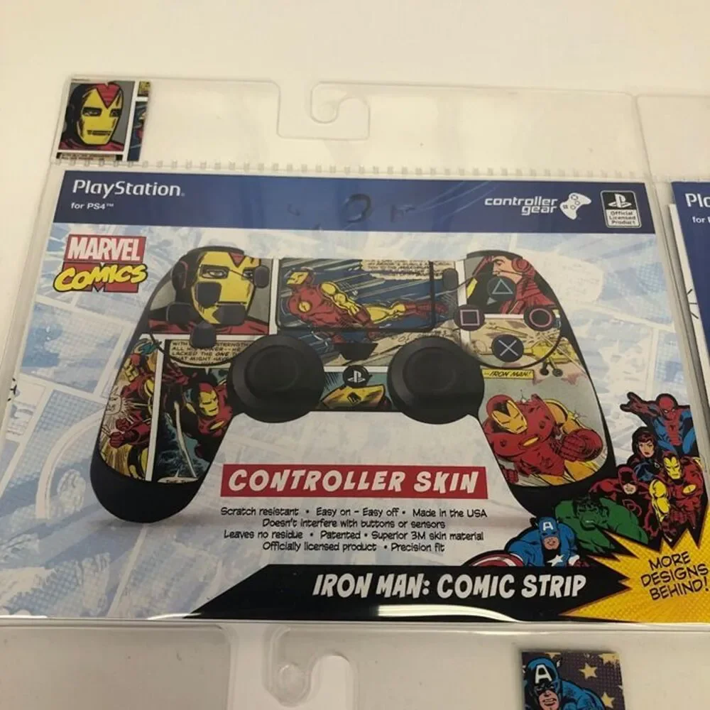 PS4 Controller Skin Marvel Iron Man Comic Strip